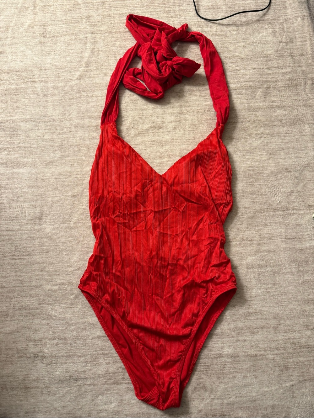 Red Women’s One-Piece Halter Suit